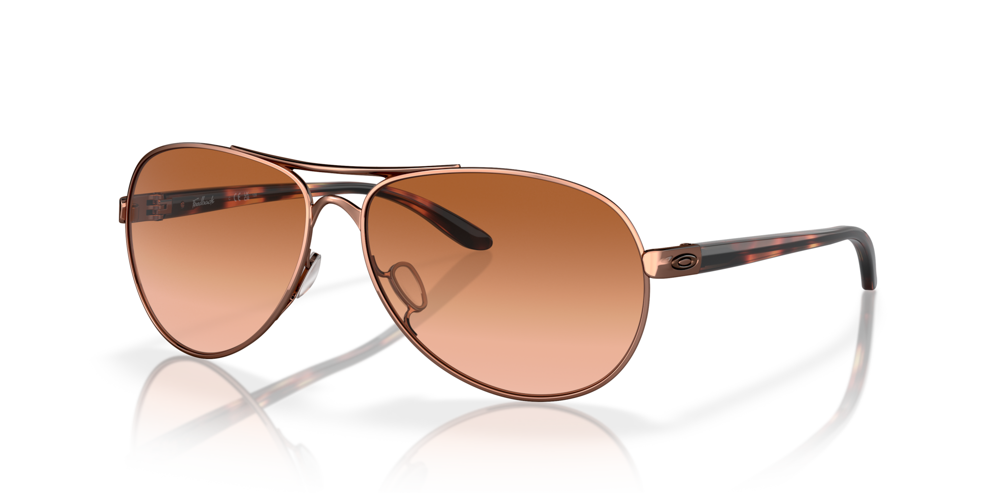 Oakley Feedback Vr50 Brown Gradient Lenses, Rose Gold Frame 2