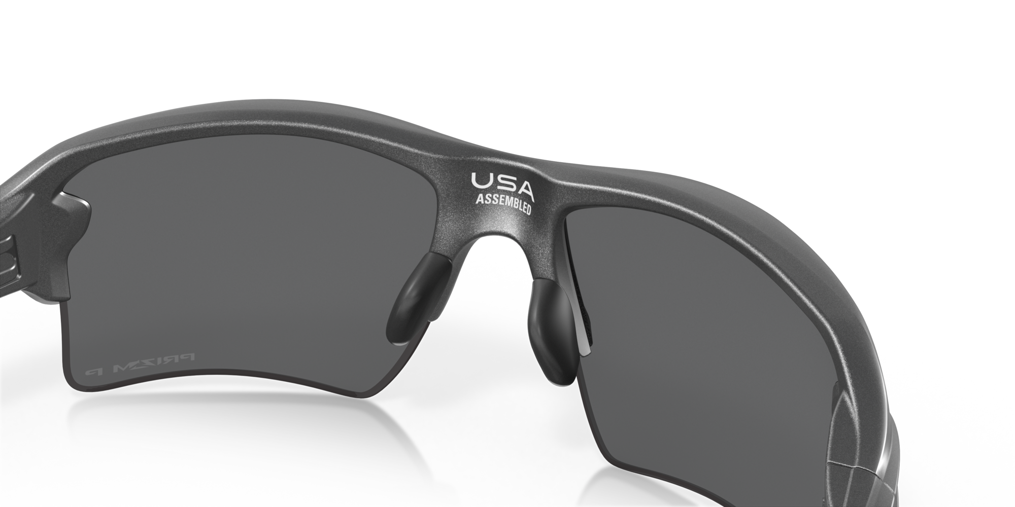 Black sunglasses with 'USA' branding on a white background