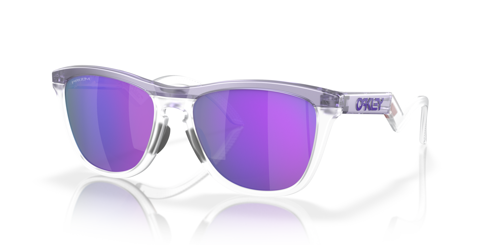 Oakley Frogskins Hybrid Prizm Violet Lenses, Matte Lilac/Prizm Clear Frame