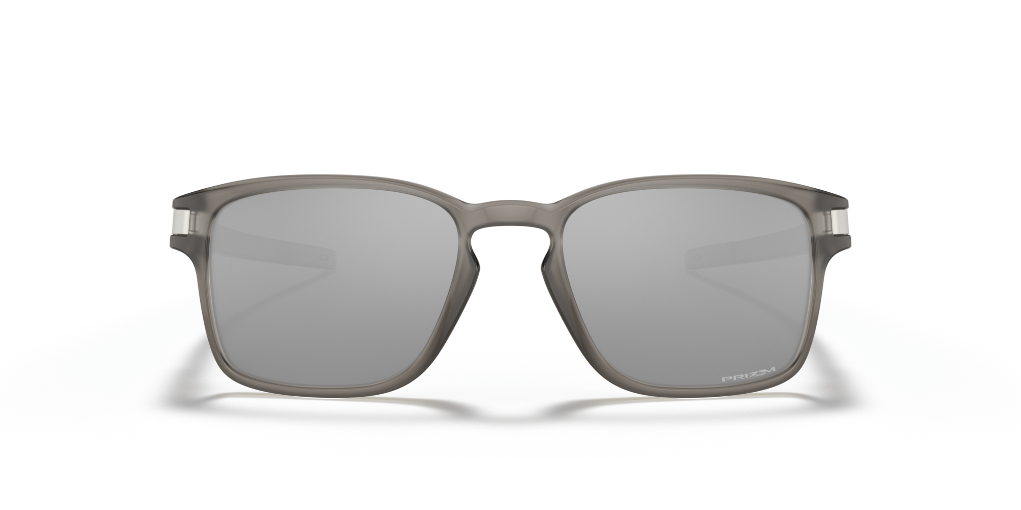 Sunglasses with a metallic frame on a white background