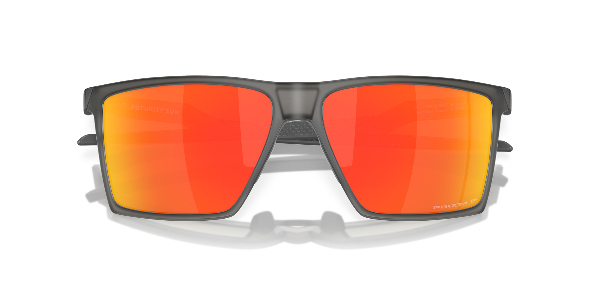 Oakley Futurity Sun Prizm Ruby Polarized Lenses with Satin Grey Smoke Frame