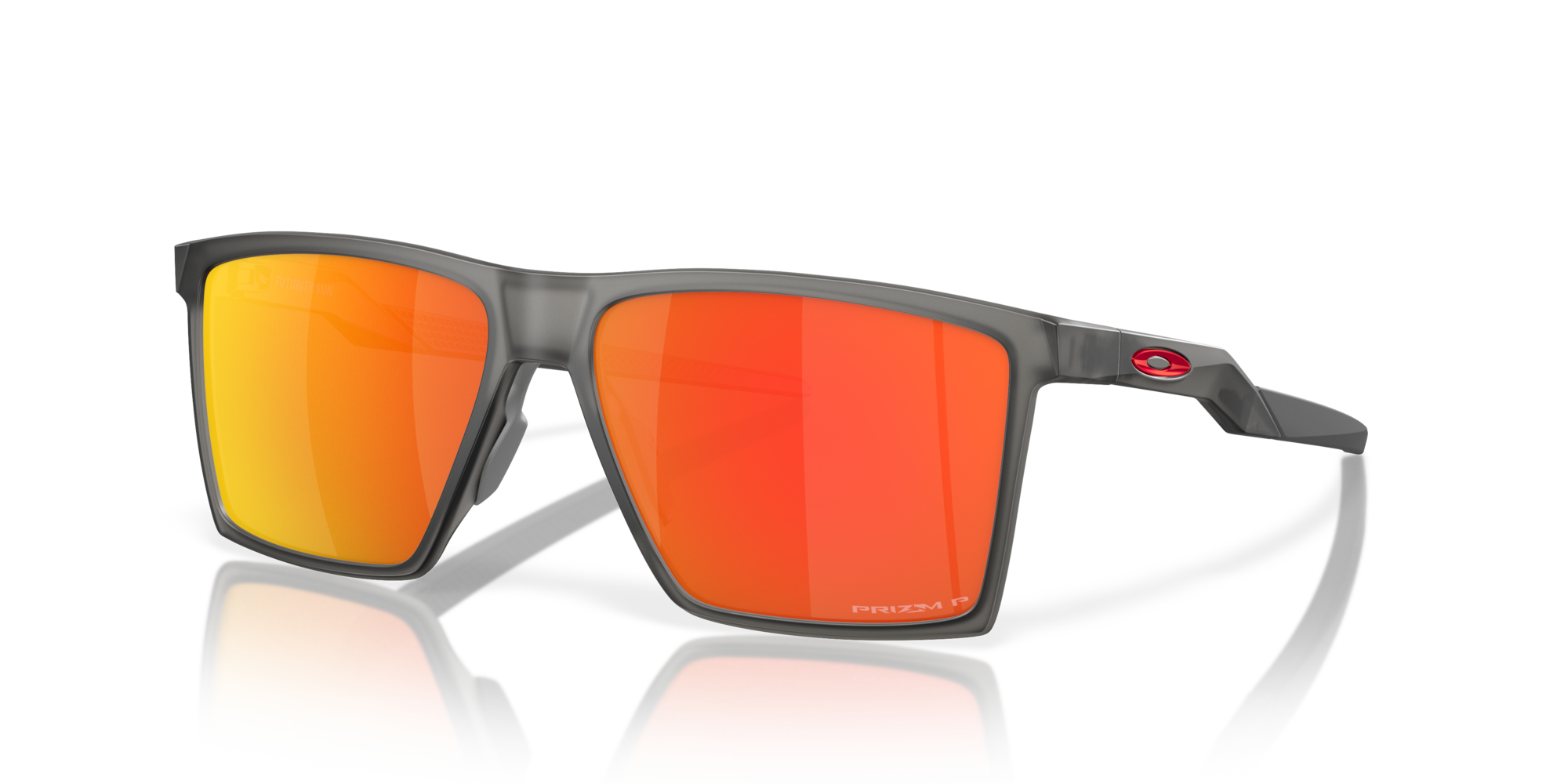 Oakley Futurity Sun Prizm Ruby Polarized Lenses with Satin Grey Smoke Frame