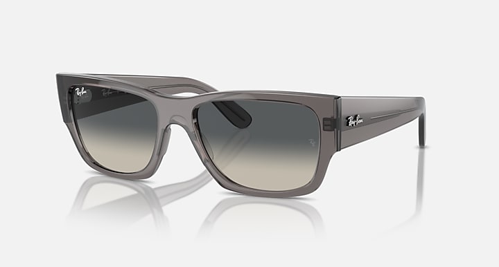 Rayban Carlos Polished Opal Dark Grey Fame with Grey Lenses 2