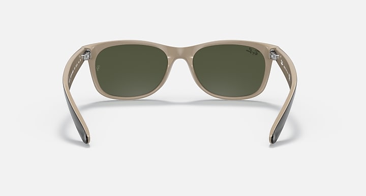 Ray Ban New Wayfarer Color Mix Polished Black Frame with G-15 Green Lenses