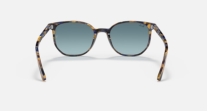 Ray Ban Elliot Polished Yellow & Blue Havana Frame with Blue Gradient Lenses 5