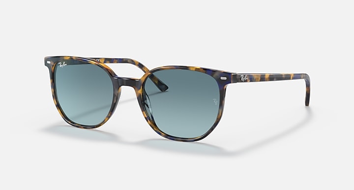 Ray Ban Elliot Polished Yellow & Blue Havana Frame with Blue Gradient Lenses 2