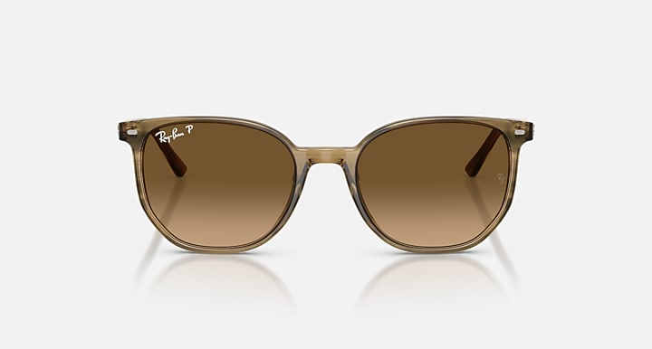 Ray Ban Elliot Polished Striped Green Frame with Polarized Brown Gradient Lenses 3