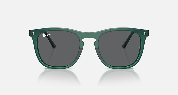 Ray Ban RB2210 Polished Transparent Green Frame with Dark Grey Lenses 3