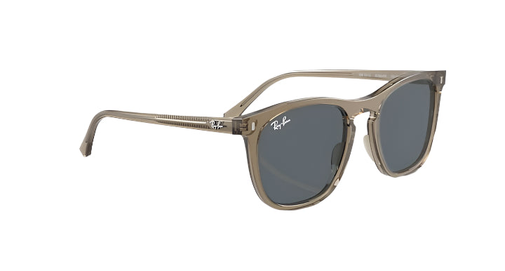 Ray Ban RB2210 Polishes Transparent Brown with Blue Lenses 1