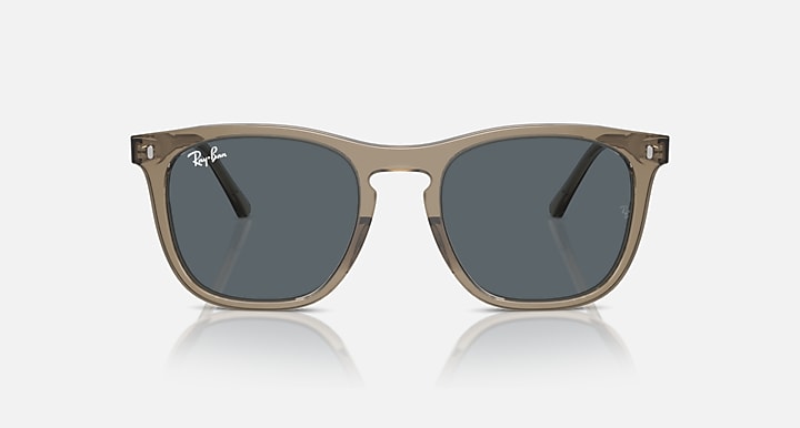 Ray Ban RB2210 Polishes Transparent Brown with Blue Lenses 3