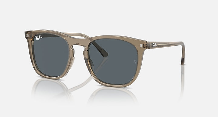 Ray Ban RB2210 Polishes Transparent Brown with Blue Lenses 2