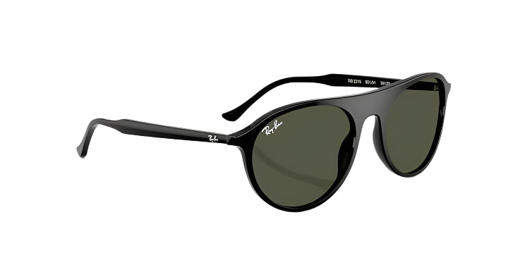 Ray Ban RB2215 Polished Black Frame with Green Lenses 1