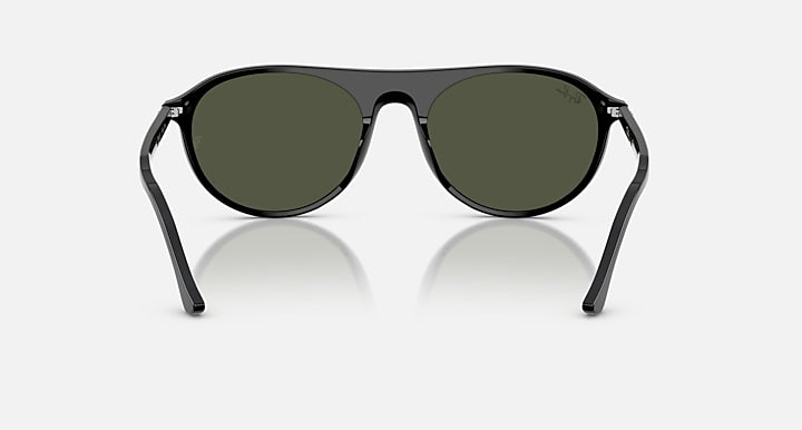 Ray Ban RB2215 Polished Black Frame with Green Lenses 5