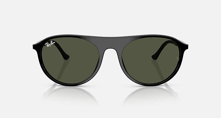 Ray Ban RB2215 Polished Black Frame with Green Lenses 3