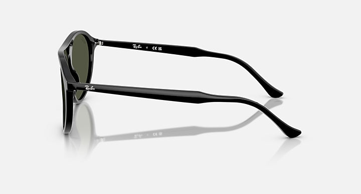 Ray Ban RB2215 Polished Black Frame with Green Lenses 4