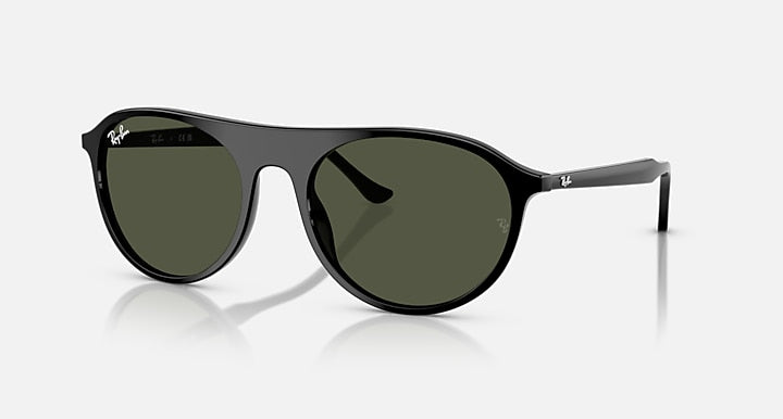 Ray Ban RB2215 Polished Black Frame with Green Lenses 2