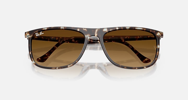 Ray Ban RB2216 Polished Havana YellowTurtle Frame with Gradient Brown Lenses