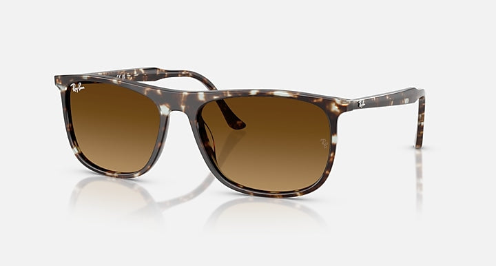 Ray Ban RB2216 Polished Havana YellowTurtle Frame with Gradient Brown Lenses