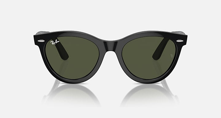 Ray Ban Wayfarer Way Polished Black Frame with Green Lenses 3