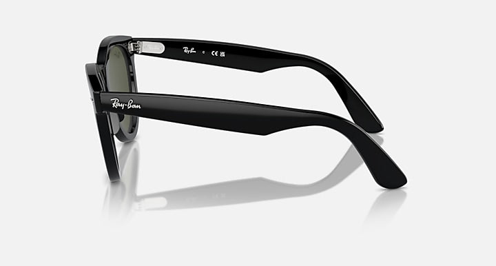 Ray Ban Wayfarer Way Polished Black Frame with Green Lenses 4