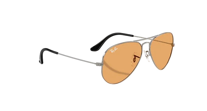 Ray Ban Aviator Classic Summer Capsule Polished Gunmetal with Orange Lenses 1