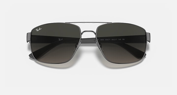 Ray Ban RB3663 Polished Gunmetal with Grey Gradient Lenses 6
