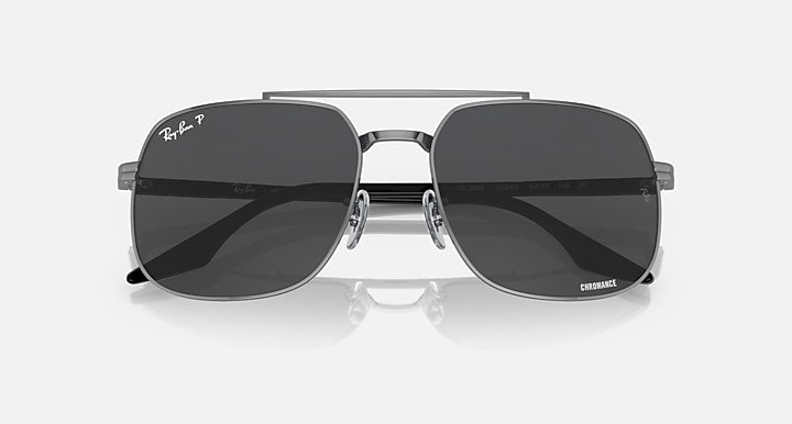 Ray Ban RB3699 Polished Gunmetal with Dark Grey Chromance lenses 2