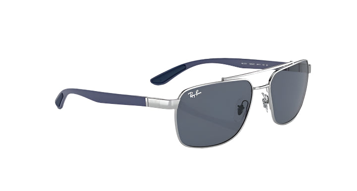 Ray Ban RB3701 Polished Silver with Dark Grey Lenses 1