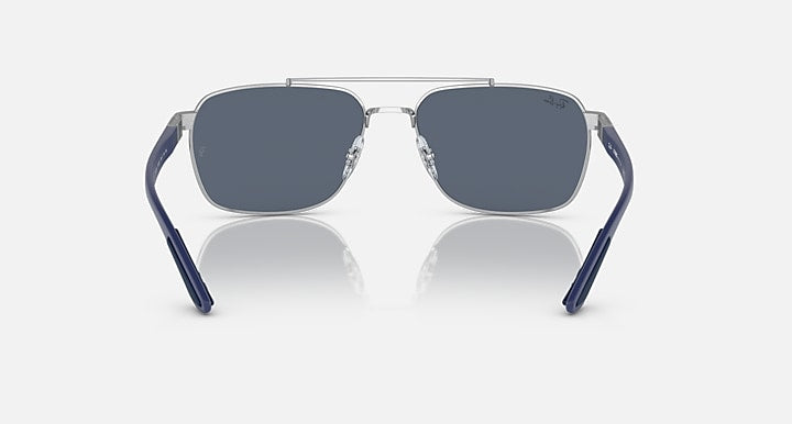 Ray Ban RB3701 Polished Silver with Dark Grey Lenses 3