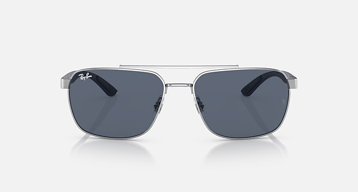 Ray Ban RB3701 Polished Silver with Dark Grey Lenses 5