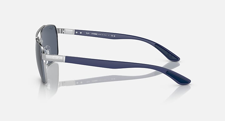 Ray Ban RB3701 Polished Silver with Dark Grey Lenses 4