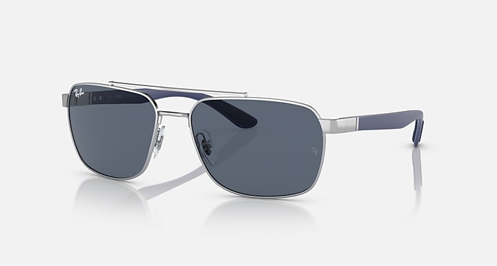 Ray Ban RB3701 Polished Silver with Dark Grey Lenses 6