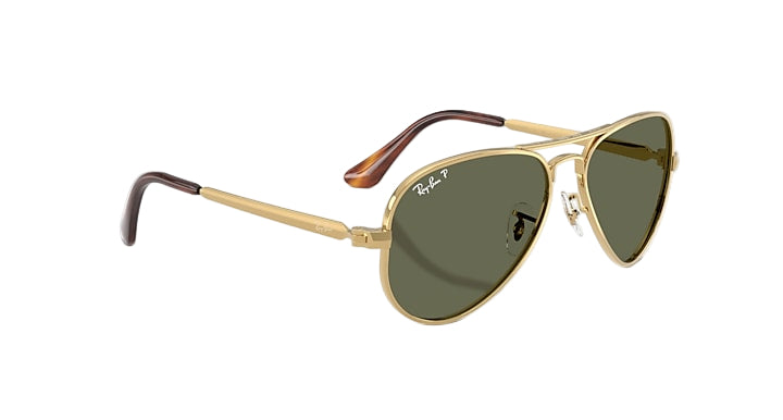 Ray Ban Aviator Max Polished Arista Gold Frame with Green Polarized Lenses 7