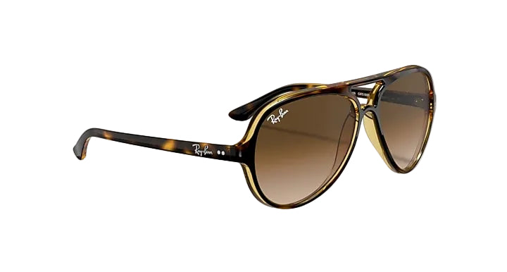 Ray Ban CATS 5000 Classic Polished Light Havana with Light Brown Gradient Lenses
