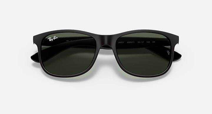 Ray Ban Andy Matte Black with Green Lenses 6