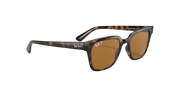 Ray Ban RB4323 Polished Light Havana Frame with B-15 Brown Lenses 1