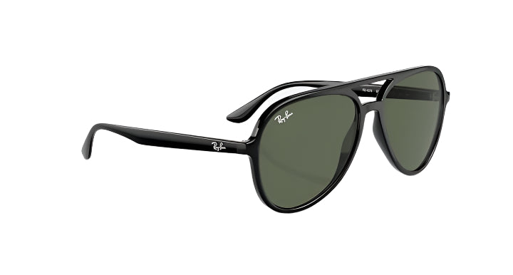 Ray Ban RB4376 Polished Black with Dark Green Lenses 1