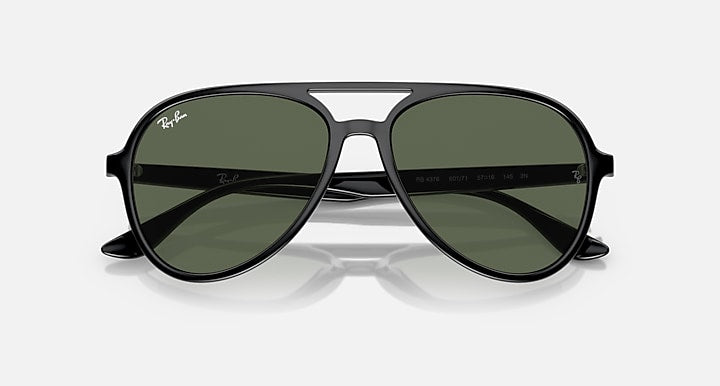 Ray Ban RB4376 Polished Black with Dark Green Lenses 6
