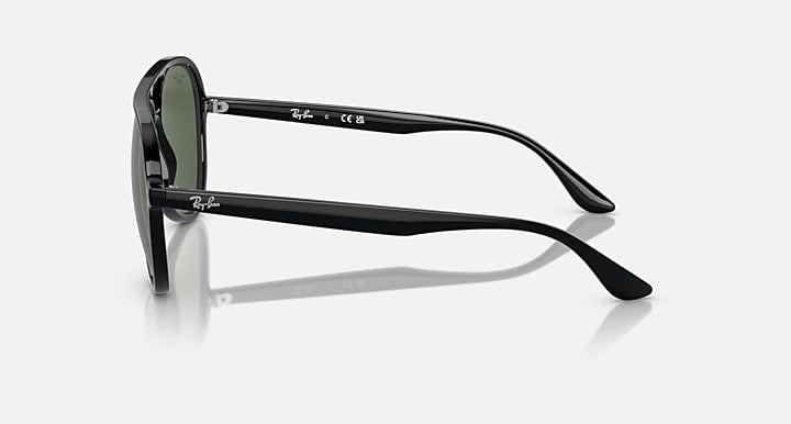 Ray Ban RB4376 Polished Black with Dark Green Lenses 4