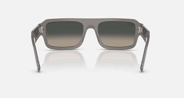 Ray Ban Lukas Bio-Based Polished Transparent with Gradient Grey Lenses 5