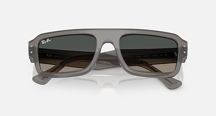Ray Ban Lukas Bio-Based Polished Transparent with Gradient Grey Lenses 6