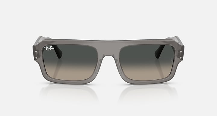 Ray Ban Lukas Bio-Based Polished Transparent with Gradient Grey Lenses 3
