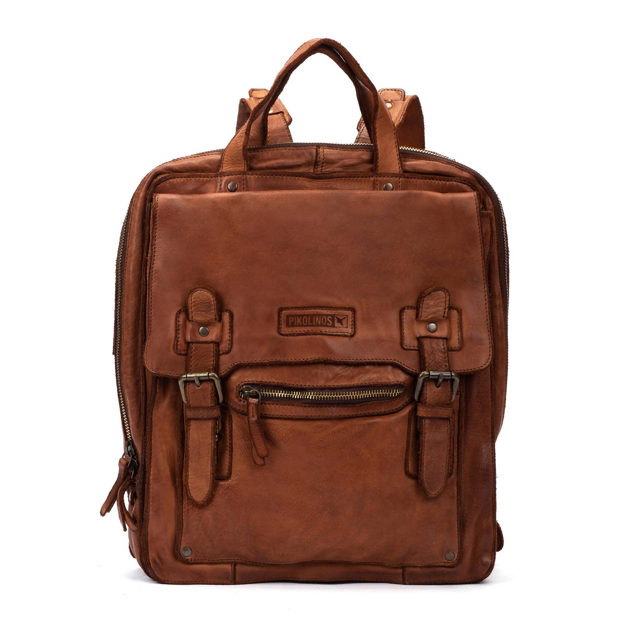 Men's Pikolinos Caimari Washed line Bag Color: Cognac