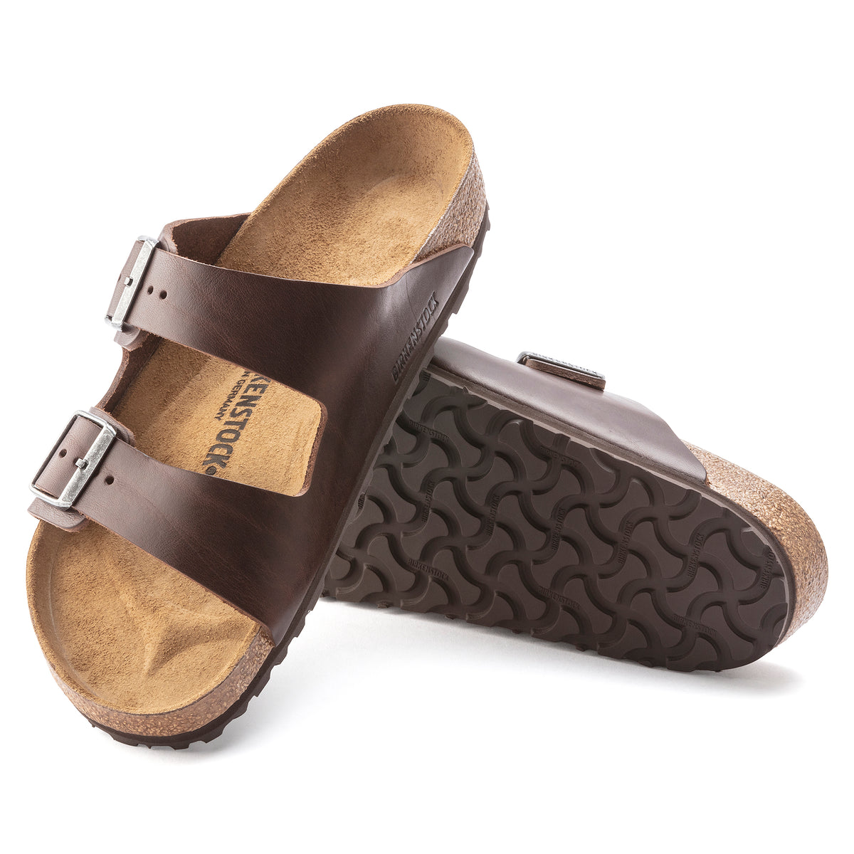 Birkenstock Arizona Grip Men’s US 11/EU 44 Leather Mineral Grey Birkenstock Arizona Grip mineral gray vintage leather main image 2
