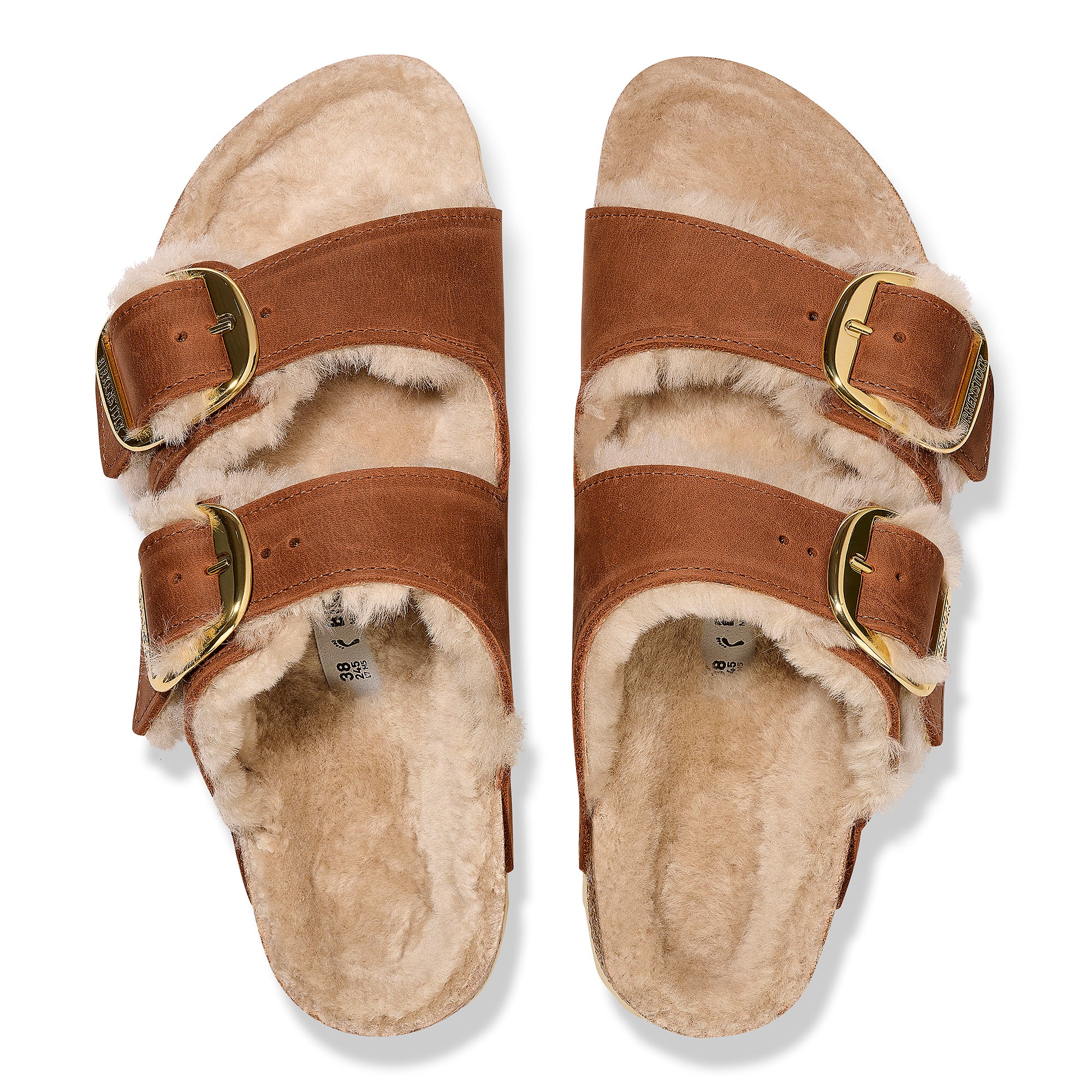 Birkenstock Arizona Big Buckle Shearling Oiled Leather Women's