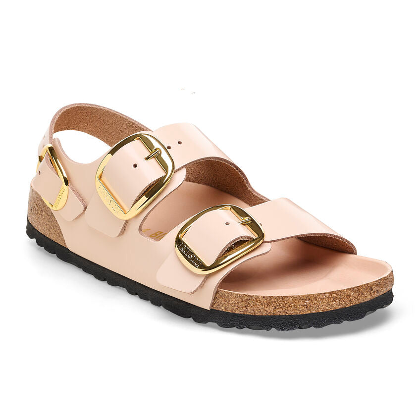 Birkenstock Milano Big Buckle Natural Leather Patent Women's 2