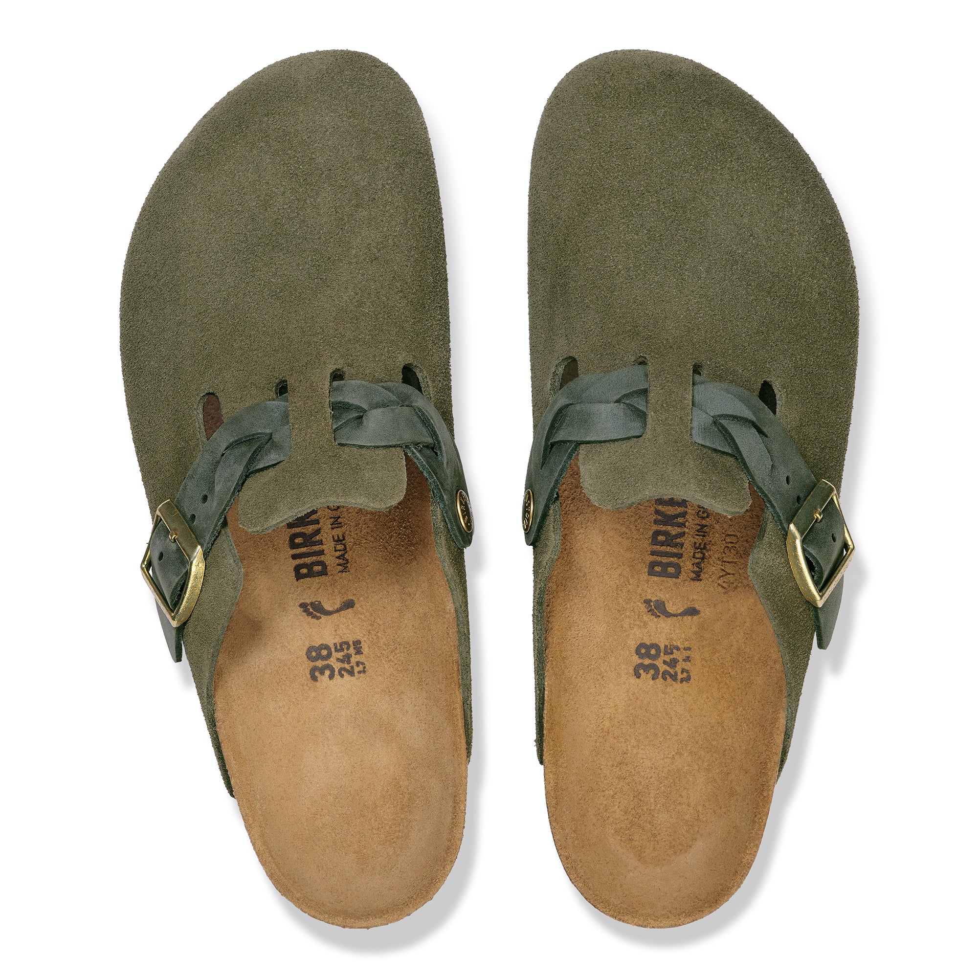 Birkenstock Boston Braided Suede Leather Women's 6