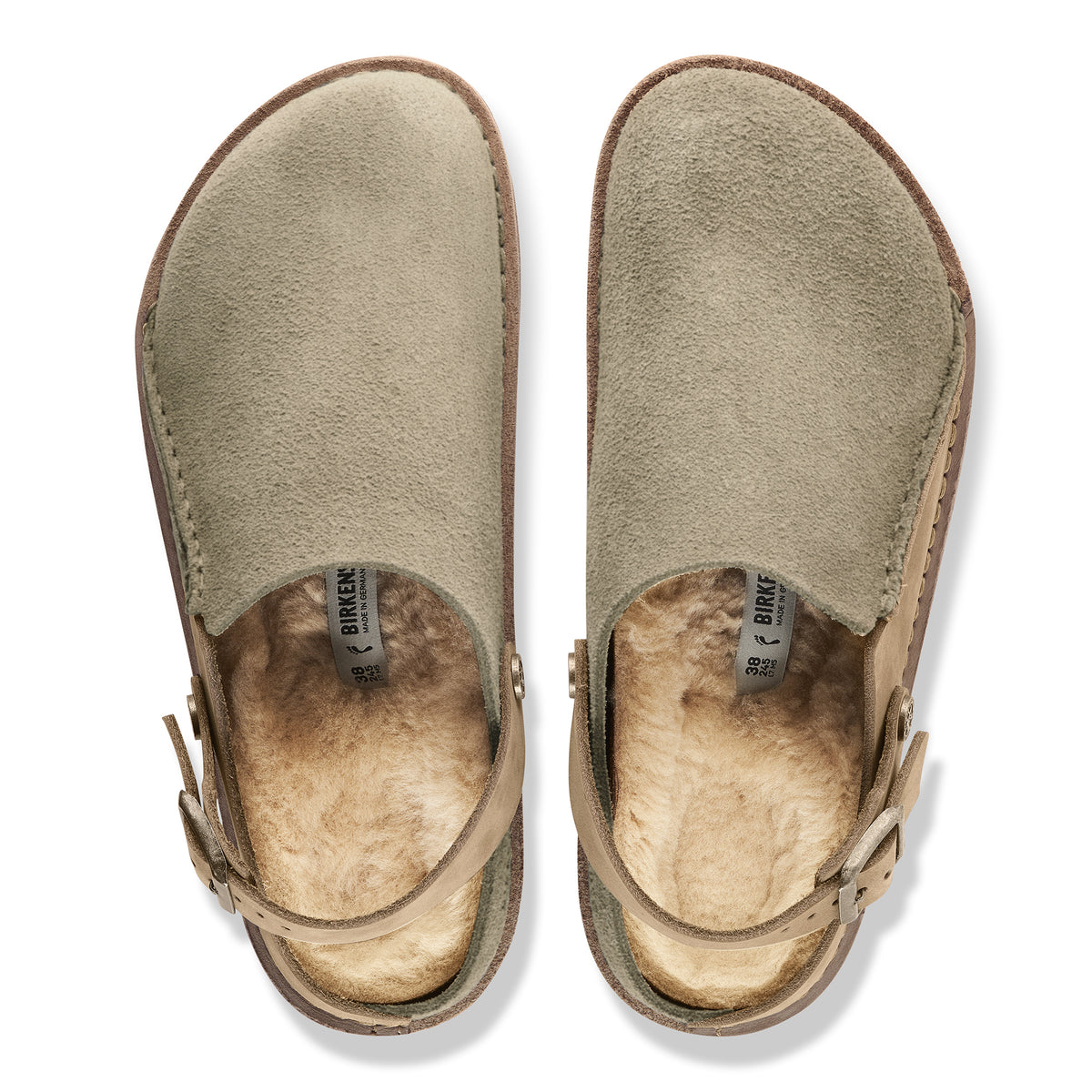 Birkenstock Lutry Premium Shearling Nubuck Leather Suede Women's
