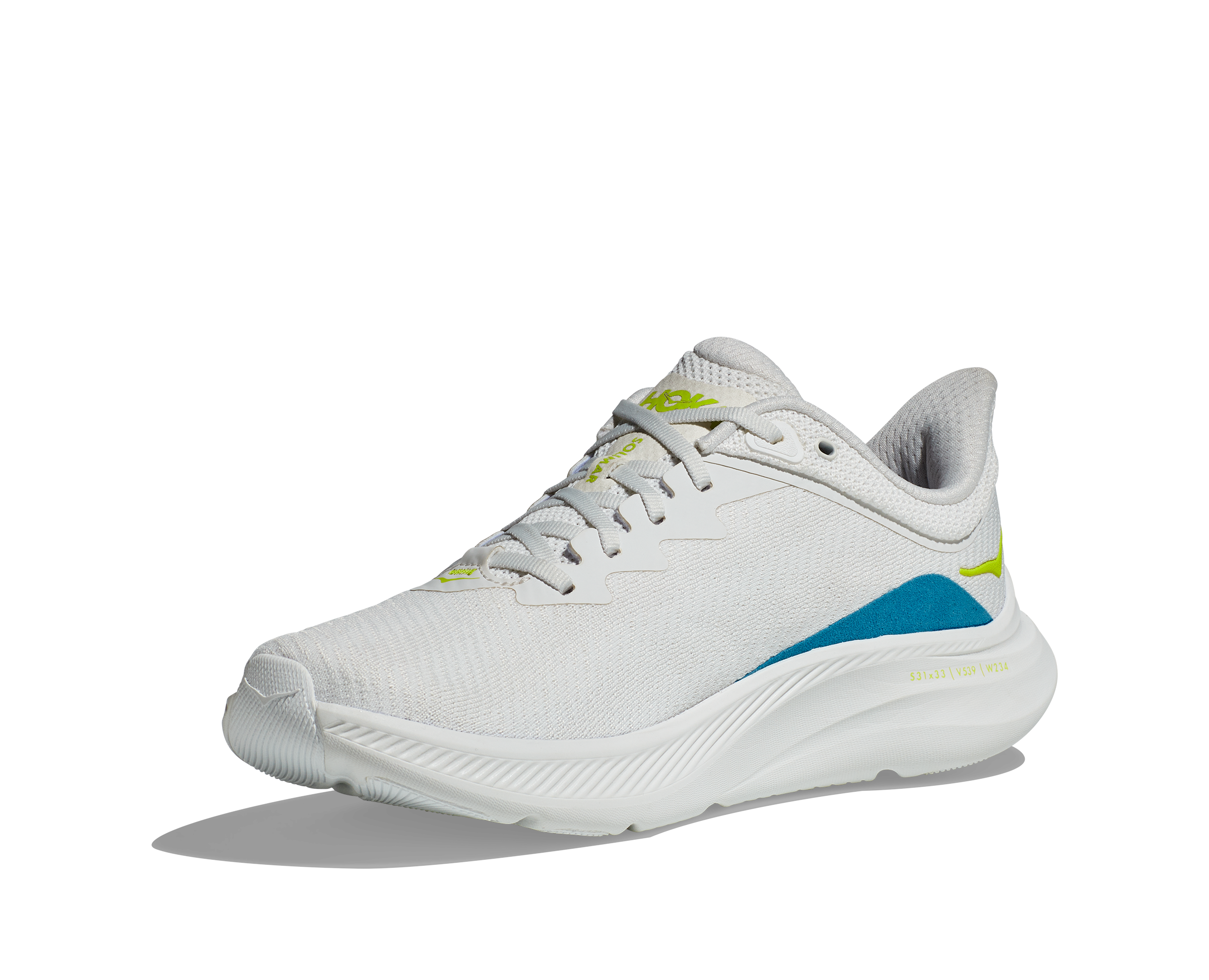 Men's Hoka Solimar Color: Blanc De Blanc / Diva Blue