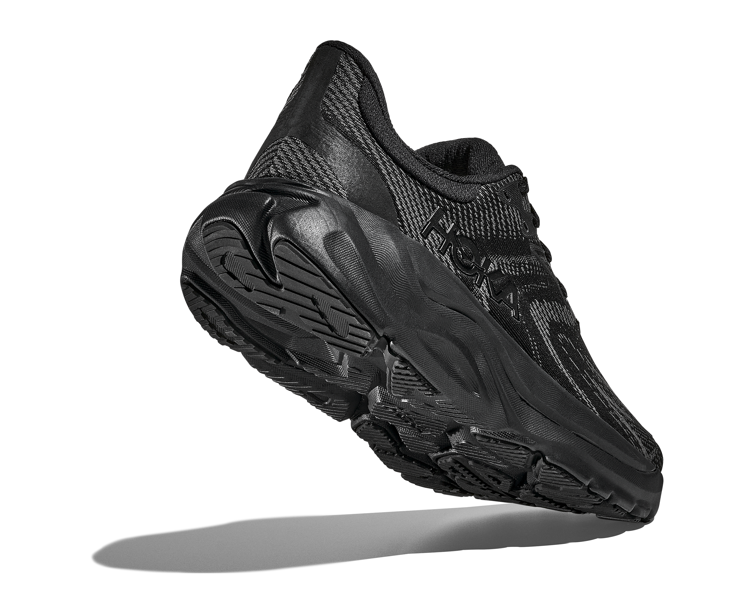 Black sneaker on a white background